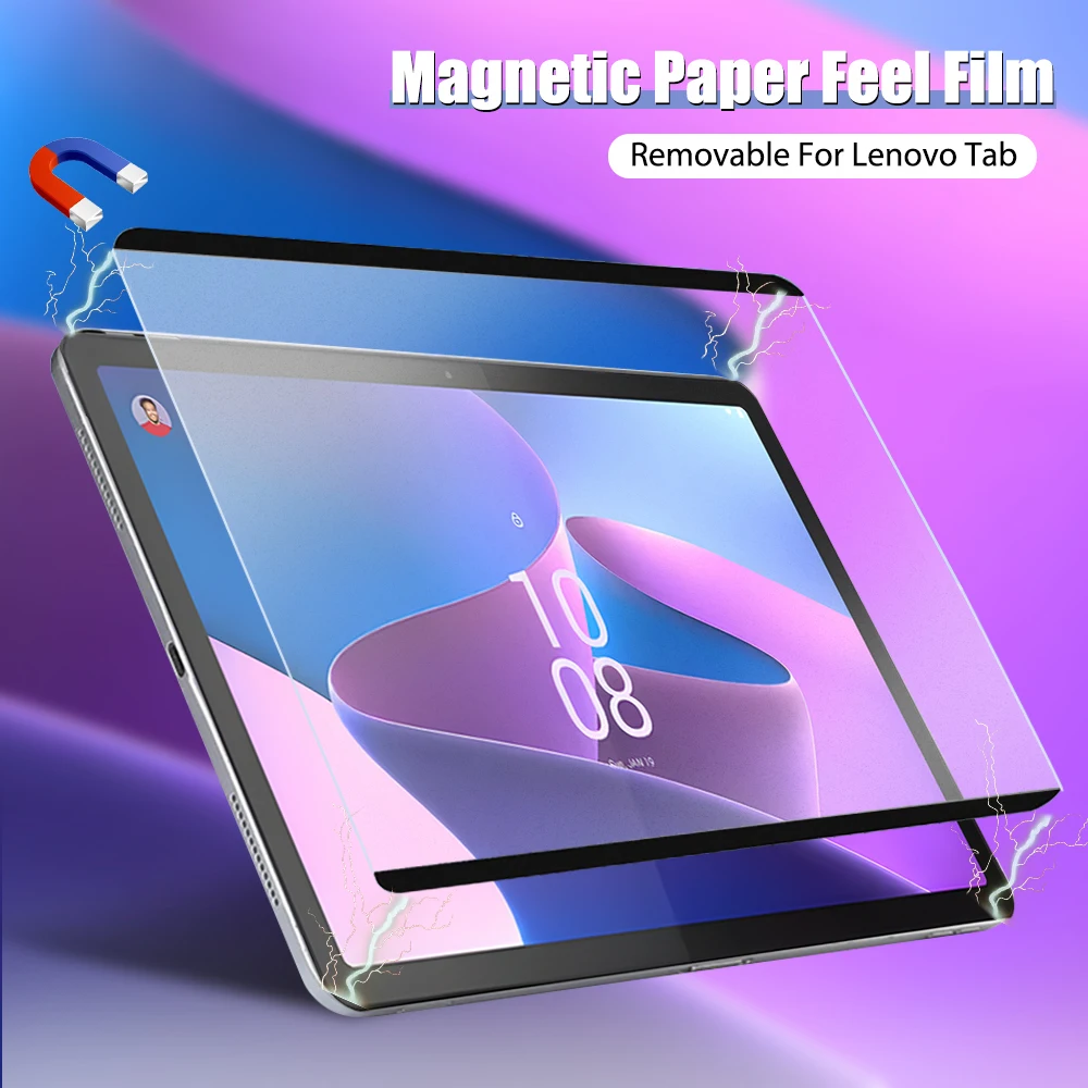 Paper Magnetic Like Screen Protector For Lenovo Tab m11 M10 Plus P11 Pro Gen 2 Tab P12 12.7 Pro 12.6 3rd Gen Film No Glass