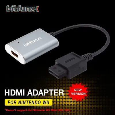 Bitfunx HDMI Adapter for Nintendo Wii NTSC PAL Retro Game Consoles HD Connector Plug And Play