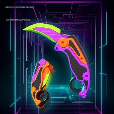 3D Printed Gravity Claw Cutter Plastic Toy Sword Cosplay Adult Decompress Toys Karambit Collections