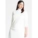 Plus Size Women's Three Quarter Sleeve Turtleneck Sweater by ELOQUII in White (Size 26/28)