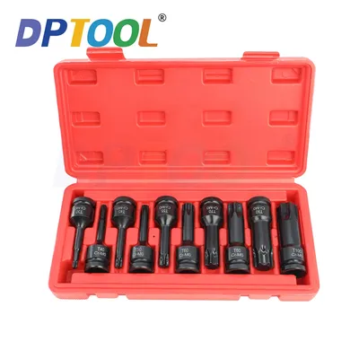 10 Stück 1/2 Zoll Drive Impact Torx Star Bit Socket Sets T30-T100 Socket Bits Set T30 T40 T45 T50 T55 T60 T70 T80 T90 T100