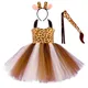 Elch Leopard Kuh Leistung Kostüm Tier cos Party Mesh Tutu Rock Mädchen Anzug Kleid Wald Tiger