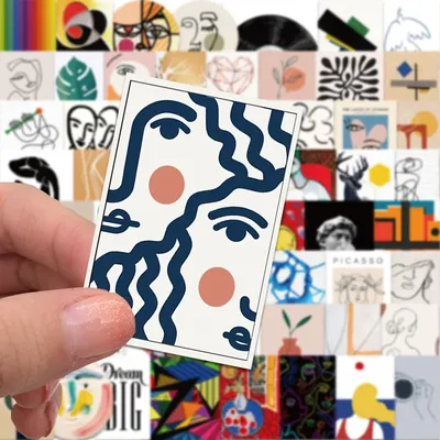 10/30/65PCS Abstrakte Farbe Popularität Pop Kunst Cartoon Aufkleber DIY Laptop Gepäck Skateboard Image
