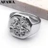Vintage St. Michael Protect Ring für Männer Frauen Edelstahl Silber Farbe Punk Biker Ringe Klassischer Amulett Schmuck R506S02