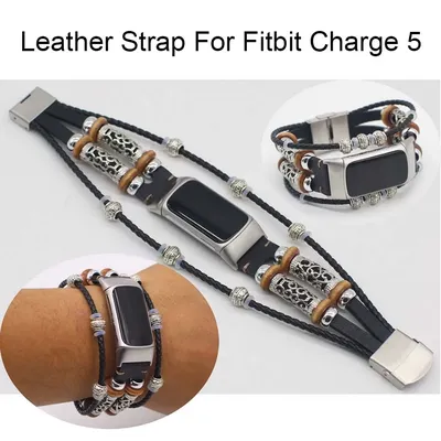 Für Fitbit Charge 5 Armband Echt leder Ersatz Armband Armband für Fitbit Charge 5 Smart Armband Image
