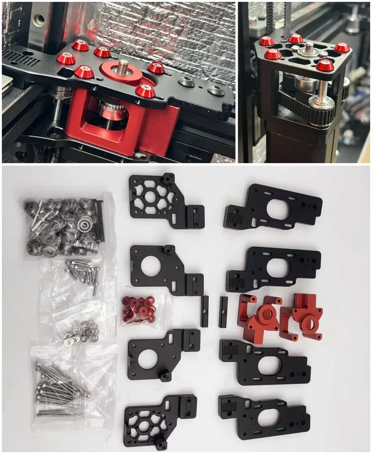 Funssor CNC All Metal Refined Voron2.4 Trident 3D-Drucker 9 mm Riemen 4AWD Mod-Upgrade-Kit für NEMA17 Schrittmotor