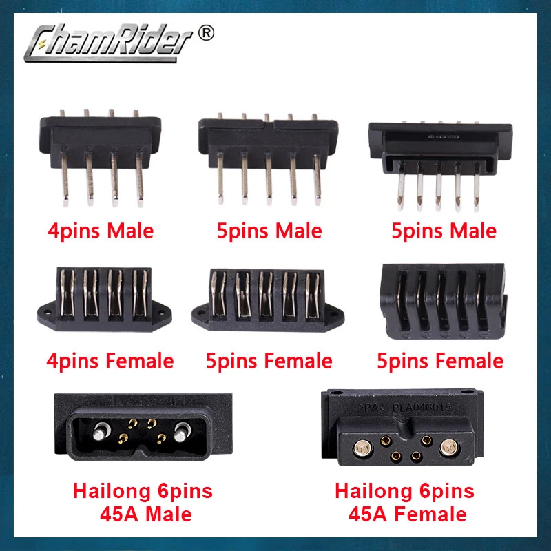 Hailong Power Decharge Connector, männlich oder weiblich, E-Bike-Teile, Netzstecker, 4 Pins, 5 Pins Image