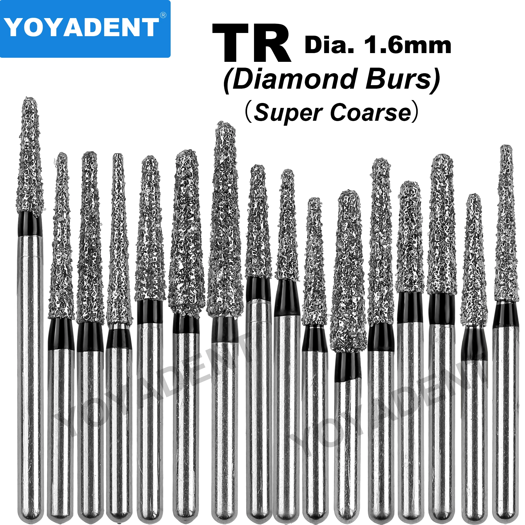 TR Typ Extra Grobe Dental Diamant Bohrer Zahnmedizin Bohrer Dental Bohrer für High Speed Turbinen Zahnarzt Werkzeuge Dia.1,6mm 10 Teile/paket Image