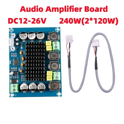 1PCS 2*120W DC12-26V Dual Kanal Digital Stereo Audio Power Verstärker Bord High Power CS8673 DIY Image