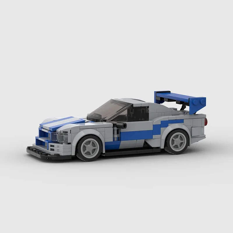 Moc nissan skyline gtr r34 Supersport wagen technische Bausteine bauen Ihre eigene Rennstrecke mit Bausteinen Image