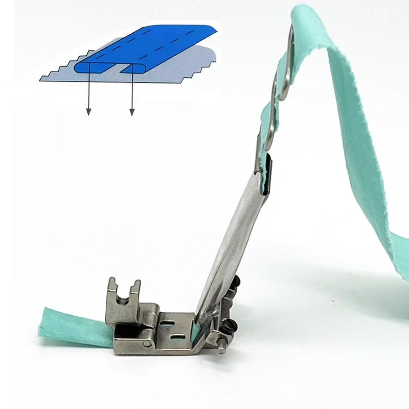 Industrielle Doppeln adel Kettens tich Nähmaschine Fuß Doppeln adelband Befestigungs ordner/Klebeband Befestigungs fuß für 3800 Image