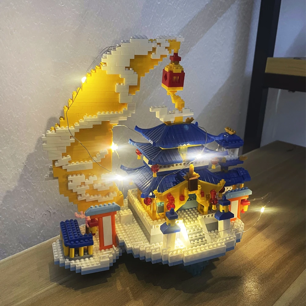 Mond Palast Montage Bausteine Spielzeug Set: elegante chinesische Architektur, stilvolle Wohnkultur, einzigartiges Geschenk für Sammler Image