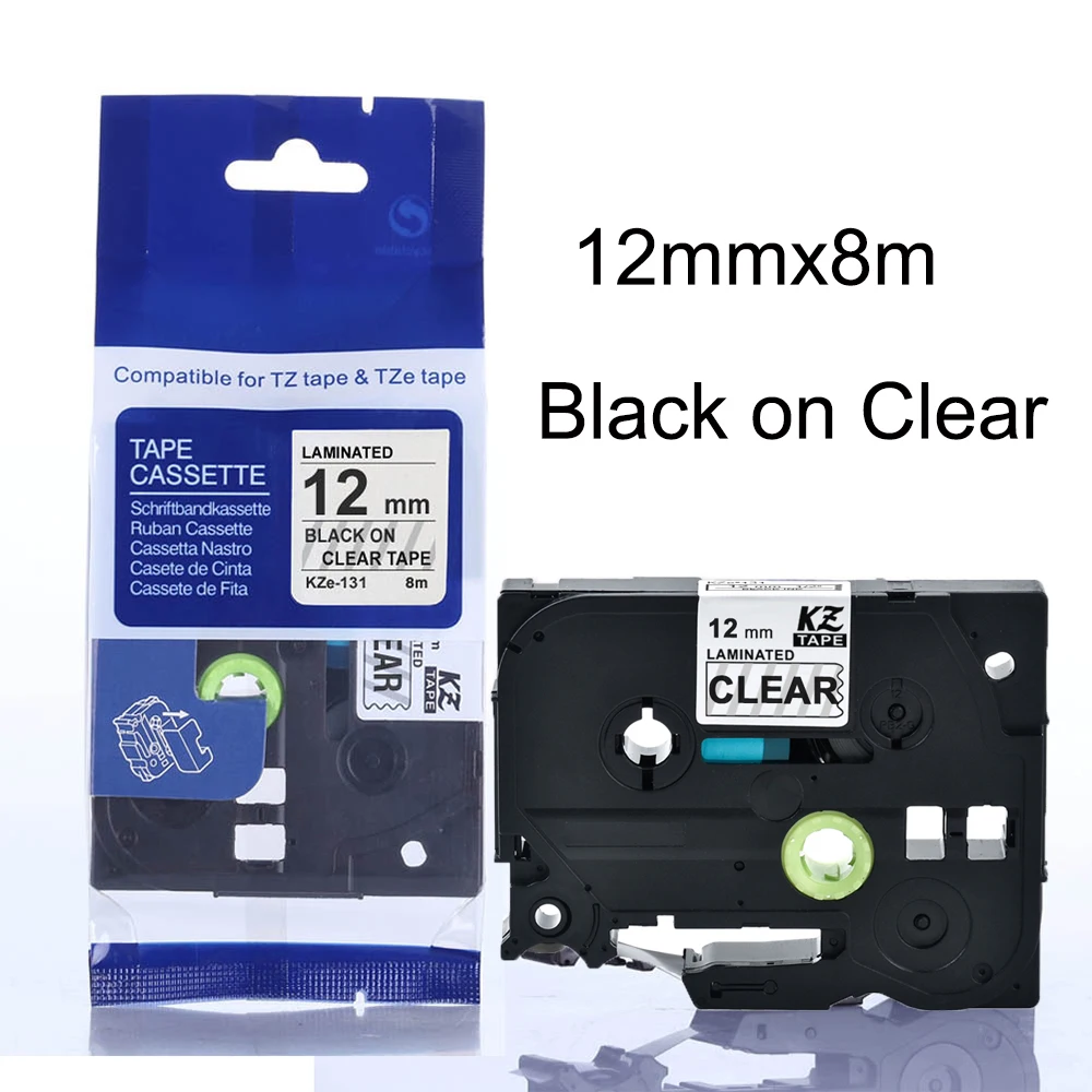 1 Stück 131 klar kompatibel für Brother Tze131 tze131 TZ131 Tze-131 12 mm Mini-Druckerband P-touch Etikettendrucker PTD-210 PT-H110 Image