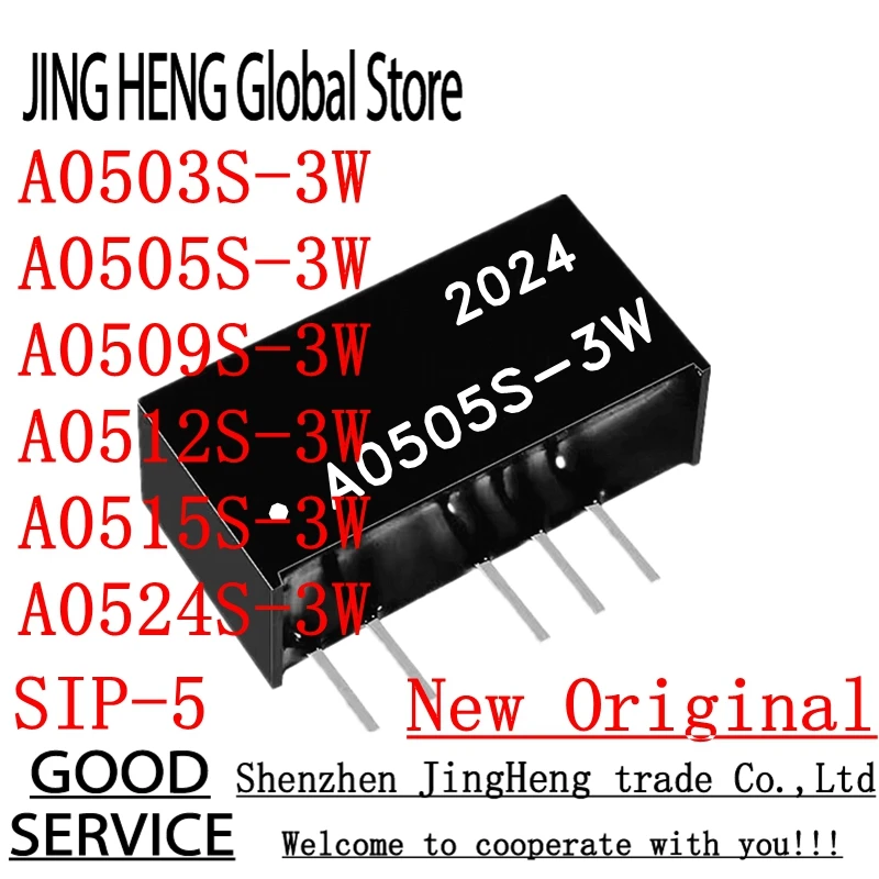 1PCS A0503S-3W A0505S-3W A0509S-3W A0512S-3W A0515S-3W A0524S-3W R3 5V TURN 3,3V 5V 9V 12V 24V SIP-5 3W Isolierte power modul Image