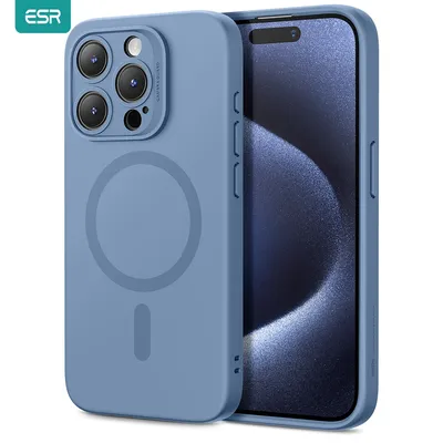 ESR for iPhone 16 Pro Max MagSafe Case Smooth & Slim Silicone Case Supports Magnetic Charging For iPhone 15/14 Pro 16/15 Plus