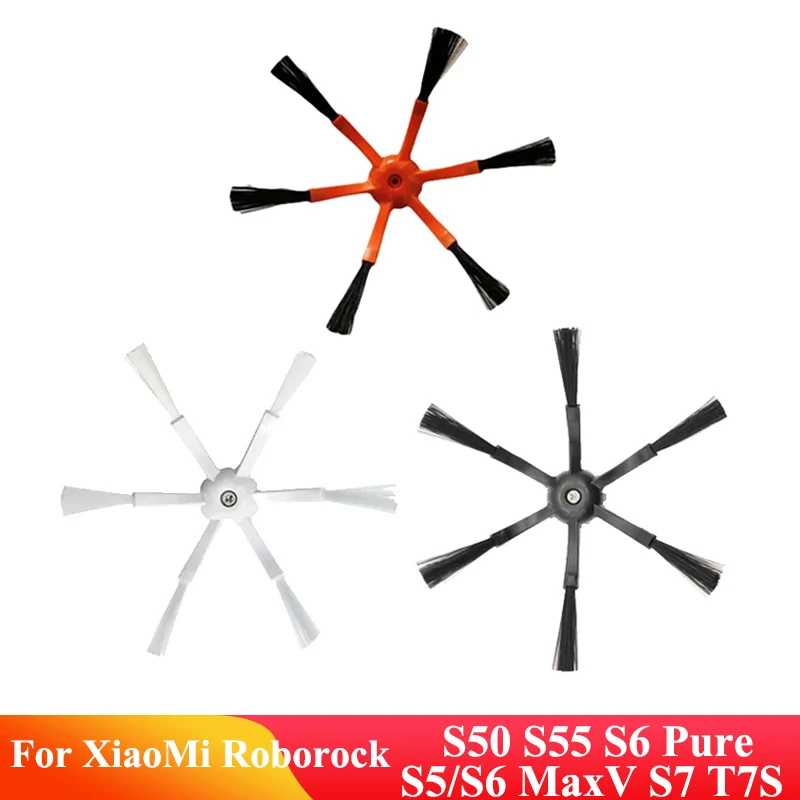 Spazzola laterale a 6 bracci per XiaoMi Roborock S50 S55 S6 S6 Pure S5 Max S6 MaxV S7 T7S Plus Robot Aspirapolvere parti accessorie