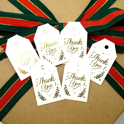 Golden Thank You Tag Gift Tags Wedding Thank You Tags Thank You Printable Favor Tag 100pcs/lot