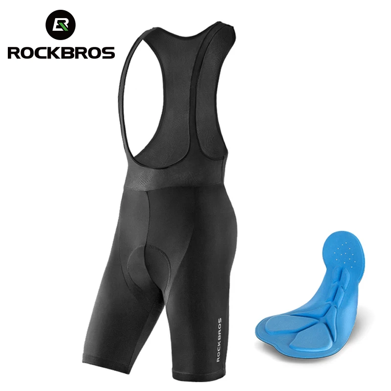 ROCKBROS pantaloncini con bretelle imbottiti da ciclismo da uomo Pro Fit Summer 4D Pad Road MTB pantaloncini da bicicletta MTB Mountain bike Riding pantaloncini con bretelle