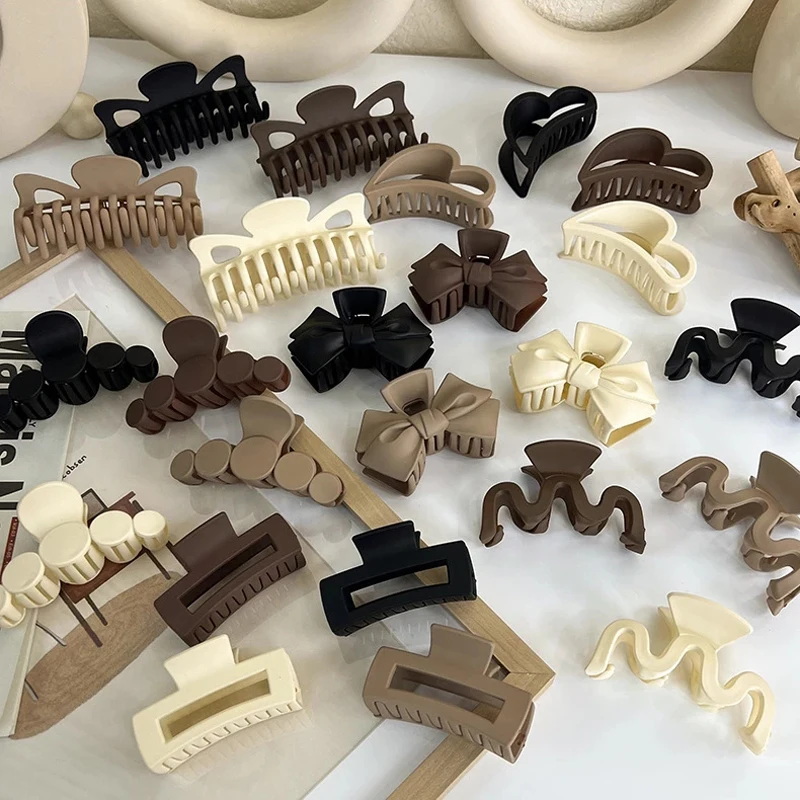 1 pz opaco grandi artigli per capelli elegante Clip di capelli in acrilico forcine Barrette granchio artiglio Clip copricapo per le donne ragazze accessori per capelli