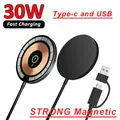 Tappetino caricabatterie wireless magnetico da 30 W per iPhone 14 13 12 11 Pro Max Samsung Xiaomi Caricabatterie Dock station di ricarica rapida a induzione