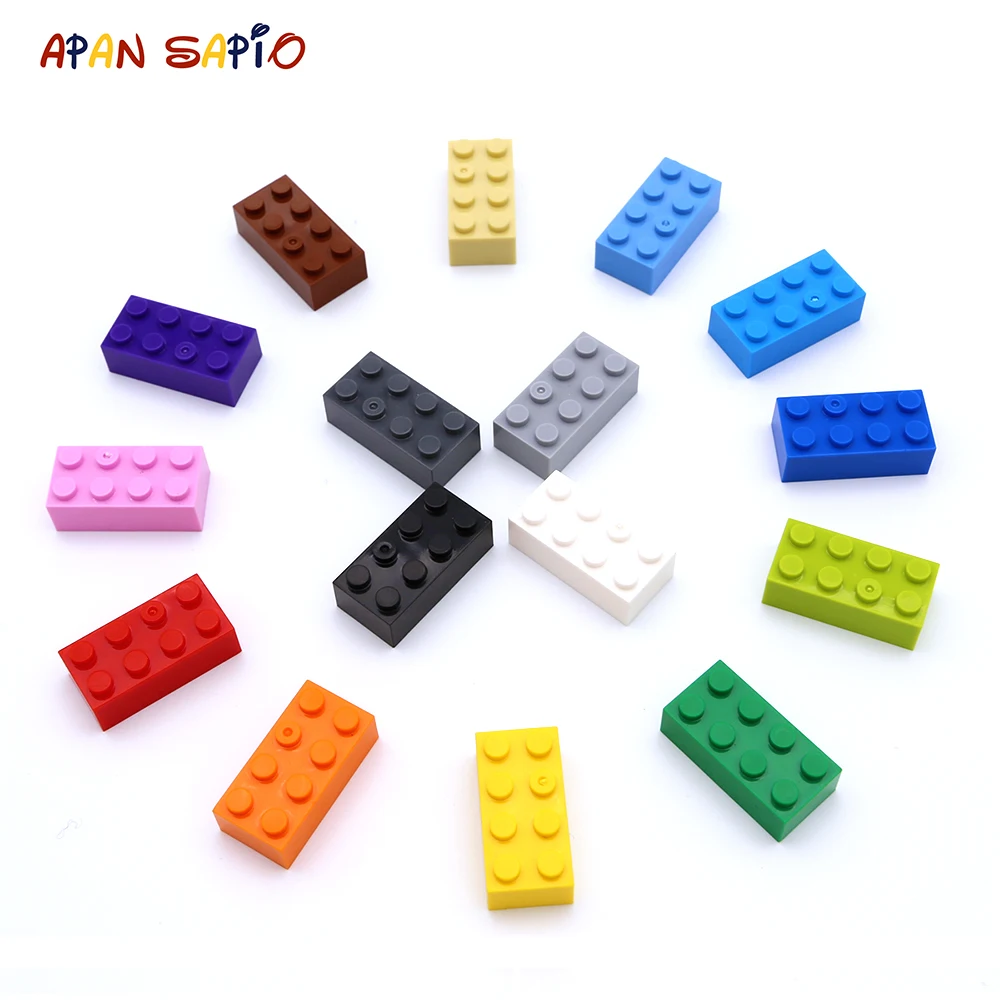 40 pz FAI DA TE Building Blocks Figure Spesse Mattoni 2x4 Punti Educativi Formato Creativo Compatibile Con 3001 Giocattoli di Plastica per I Bambini