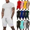 Abbigliamento da uomo estivo Set da due pezzi Tuta casual da uomo Stampa da uomo Set manica corta