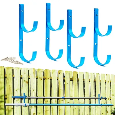 Swimming Pool Pole Holder Net Brush Pool Hooks Pool Pole Hangers For Outdoors & Indoors Pools Telescopic Poles Leaf Rakes