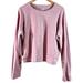 J. Crew Sweaters | J Crew Womens Sweater Cropped Pink Crewneck Terry Cloth Sweatshirt Size Xl | Color: Pink | Size: Xl