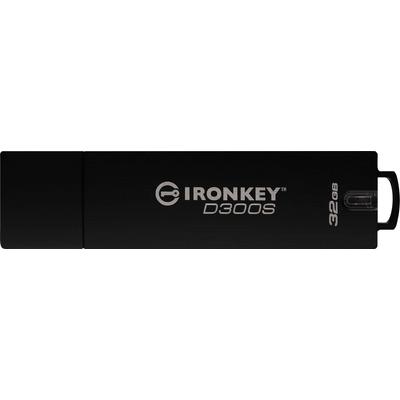 KINGSTON USB-Stick "IRONKEY D300S 32GB" USB-Sticks Gr. 32 GB GB, schwarz