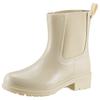 Chelseaboots TOMMY HILFIGER "FLAG RAINBOOT", Damen, Gr. 40, beige, Synthetik, Elastischer Einsatz, Textil, unifarben, sportlich, Schuhe, Gummistiefel, Blockabsatz, Schlupfschuh mit Anziehlasche