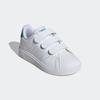 Klettschuh ADIDAS SPORTSWEAR "ADVANTAGE BASE 2.0 KIDS", Gr. 35, weiß (cloud weiß, cloud weiß, grün), Synthetik, sportlich, Schuhe, Design auf den Spuren des adidas Stan Smith
