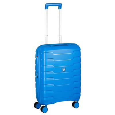 Handgepäck-Trolley RONCATO "Handgepäck-Trolley SKYLINE 2.0 S" Gr. B/H/T: 40 cm x 55 cm x 20 cm 40 l, blau (bluette) Koffer Handgepäck-Koffer Reisegepäck Volumenerweiterung TSA-Zahlenschloss