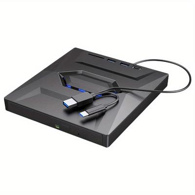 TEMU Usb 3.0/-c External Cd Dvd Sd/tf & Usb 3.0 Dvd Rw Cd Vcd For Laptop Pc