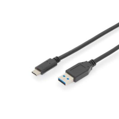 Digitus USB-Kabel USB 3.2 Gen1 (USB 3.0 / USB 3.1 Gen1) USB-C® Stecker, USB-A Stecker 1.00 m Schwarz