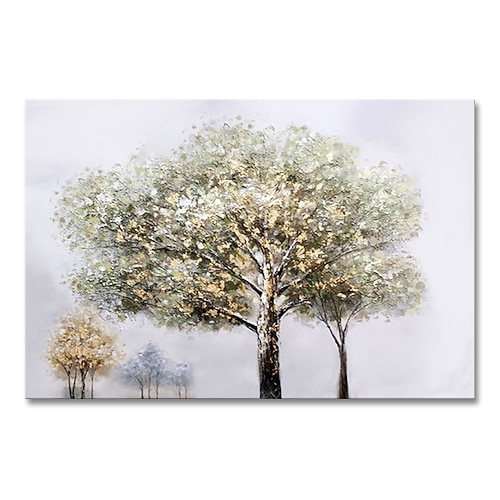 Mintura handgefertigte Blätter Ölgemälde auf Leinwand Wandkunst Dekoration modernes abstraktes Bild für Wohnkultur gerolltes rahmenloses ungedehntes Gemälde Image