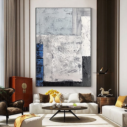 Handgefertigtes Ölgemälde auf Leinwand, Wandkunst, Dekoration, moderne abstrakte Texturen für Wohnkultur, gerollt, rahmenlos, ungedehnt Image