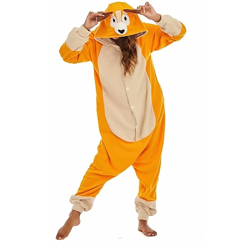 Karnevalskostüm 2026 Tier Mehre Kostüme Hund Karneval Kigurumi-Pyjamas Ausgefallene Kostüme Nachtwäsche Warm Einteiler Bequem Erwachsene Unisex Männer und Frauen Halloween Karneval Party Leistung Image