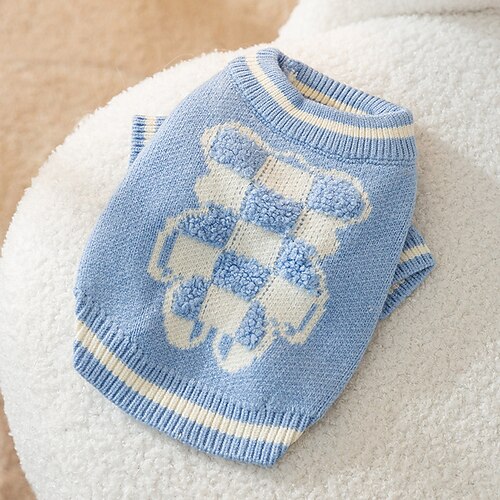 Hund Katze Pullover Jumper Mode Niedlich Winter Warm Atmungsaktiv Weich Waschbar Bequem Outdoor Alltagstauglich Hundebekleidung for Bichon Frise Zwergspitz Baby Haustier Papillon Klein Image