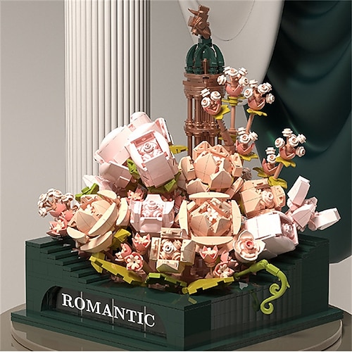 Weihnachtsgeschenke für Frauen Mama romantische konservierte Blumen Sukkulentenpflanzen Block kreative Serie DIY Mikro-Teilchen Bau-Modellspielzeuge Feiertags DIY Geschenke Valentinstag Image