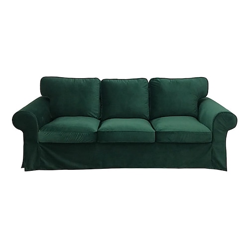 3-Sitzer Sofa-Bezug 100% Baumwoll-Ektorp Couch-Bezug mit 3 Kissenbezügen und 3 Rückenlehnenbezügen Ektorp Bezug waschbarer Möbel-Protektor