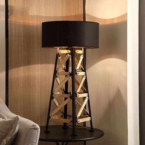 Tischlampen, kreative Turm-Nachttischlampe, Wohnzimmer, Schlafzimmer, Arbeitszimmer, Leselampe, Deckenlampe 85-265 V Image