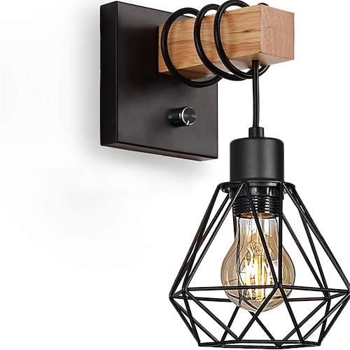 Innenwandleuchte LED Vintage Industriestil Schlafzimmer Esszimmer Wohnzimmer Metallwandleuchte 220-240V Image