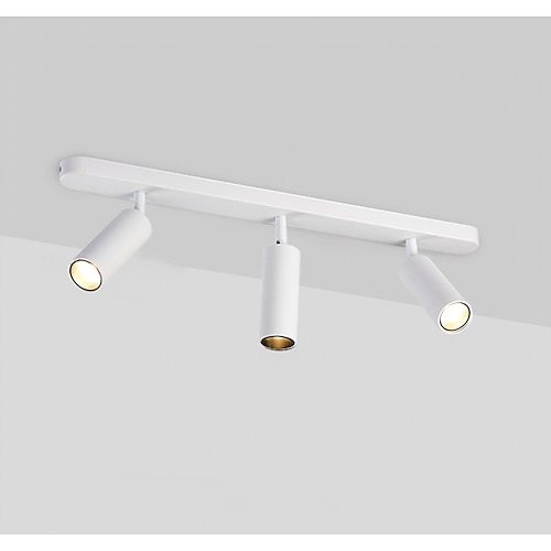 LED-Deckenstrahler, einstellbar, dimmbar, fester Schienenbeleuchtungssatz, schwarze 3-Wege-Deckeneinbaustrahler, gerichtete Strahler-Akzentlampen für Küche, Galerie, Flur (3-Farben-Modus) Image