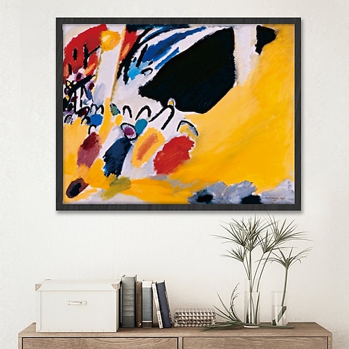 Handgefertigtes handgemaltes Ölgemälde Wandkunst Wassily Kandinsky Abstrakte Schnitzerei Malerei Heimdekoration Dekor gerollte Leinwand kein Rahmen ungedehnt Image