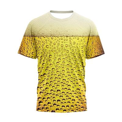 Bier Cosplay Kostüm T-Shirt-Ärmel Bedruckt Klassisch Streetstyle T-shirt Für Paar Herren Damen Erwachsene 3D-Druck Image