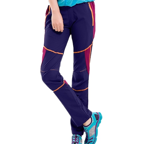 Damen Wanderhosen Patchwork Sommer Frühling Herbst Außen Wasserdicht Winddicht Hautfreundlich UV-beständig Hosen Unterteile Schwarz Himmelblau Camping / Wandern Ski / Snowboard Angeln S M L XL XXL Image