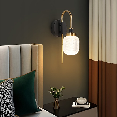 led wandleuchte ip20 metall schlafzimmer nachttischlampe wohnzimmer hintergrund wand dekorative lampe acryl wandleuchte Image