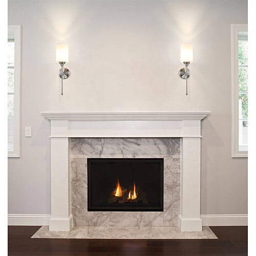 moderne, einfache, gebürstete Nickel-Stoffschirm-Wandleuchte, Wohnzimmer, Schlafzimmer, Innendekoration, Wandleuchte Image