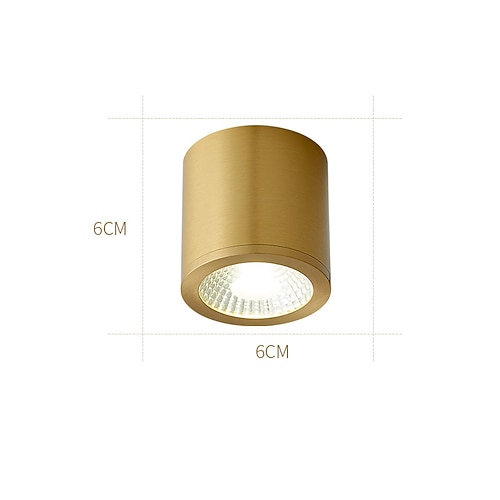 LED Mini Deckenleuchte Veranda Licht moderne nordische Gold Korridor Licht Gang Licht 6/8/10 cm Unterputz Lichter Kupfer Deckenleuchte Metall Eingang Mudroom Esszimmer Küche Schlafzimmer Wohnzimmer Image