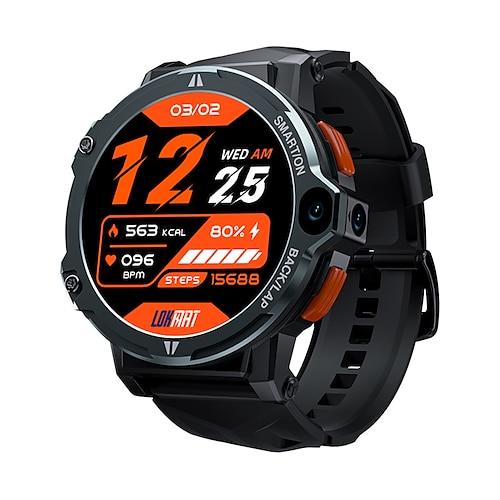 LOKMAT APPLLP 6 PRO Smartwatch 1.53 Zoll Smart Watch Telefon 3G 4G 2G Schrittzähler Anruferinnerung Schlaf-Tracker Kompatibel mit Android iOS Damen Herren GPS Freisprechanlage Mediensteuerung IP65